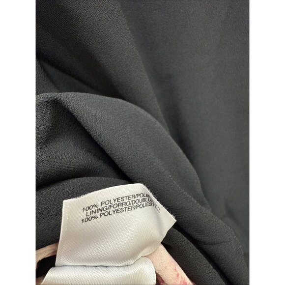 Anne Klein Womens Plus Size 3X Black Jenna Floral Hem Elastic-Waist Midi Dress - Picture 8 of 8